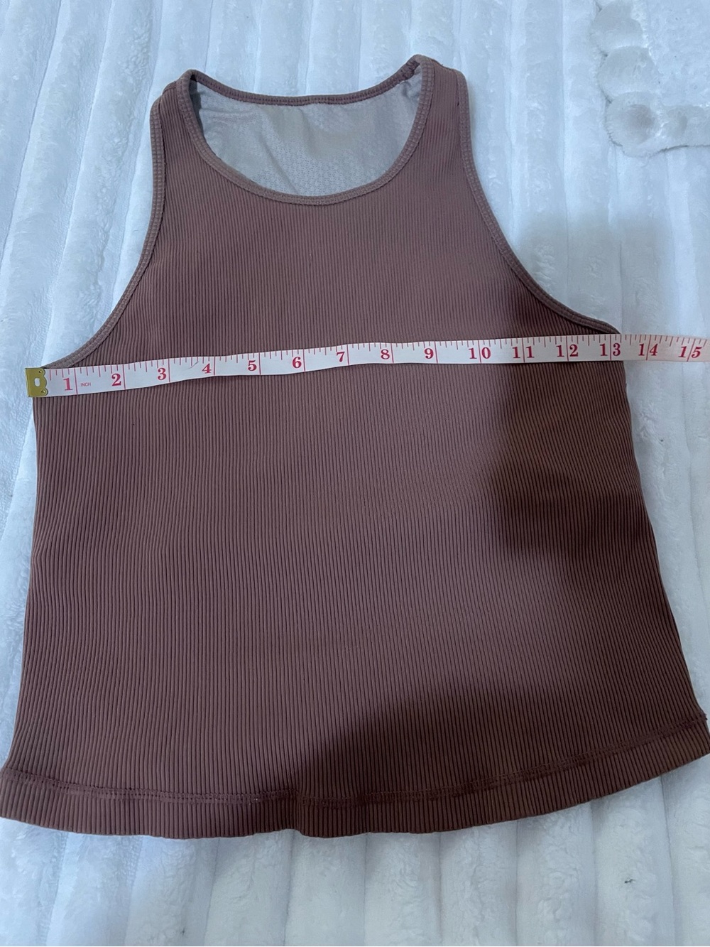 Vuori Mauve Ribbed Crop Tank - Picture 8 of 10